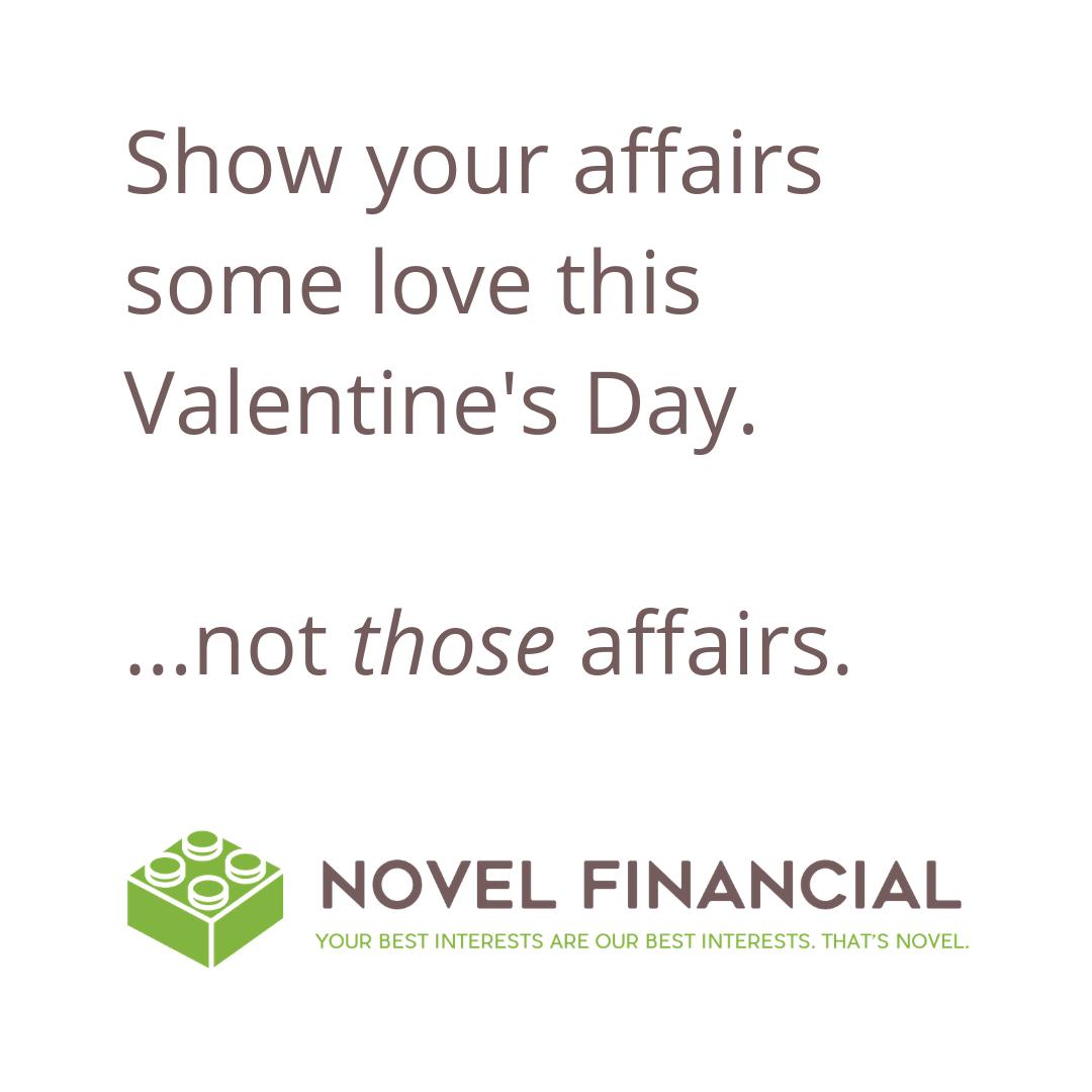 NovelFinancial's tweet photo. What's more romantic than personal finance?
.
.
#feeonly #feeonlyfinancialplanner #feeonlyadvisors #finance #money #goals #valentinesday #retirement #financialliteracy #financialfreedom #investment #investors #investing #estateplan #financialadvisor #financialplanner #taxes https://t.co/rqFU8Coi1G