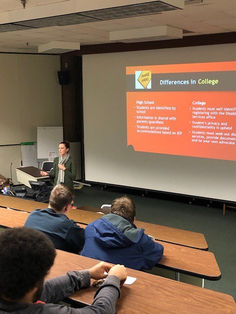 916CareerTech's tweet photo. CTE is for ALL students!  This week Melissa Traxler, @CenturyCollege met @916CareerTech students with disabilities to empower them to seek out post-secondary Access Centers that are available at post-secondary level across the state! @916schools #CTEMonthMN @MinnStateCTE https://t.co/o3nQAIUbwy