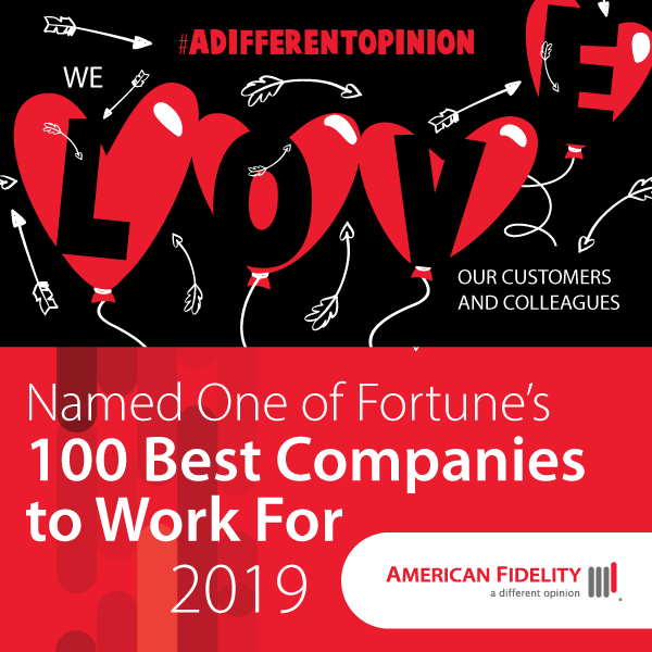 We LOVE that we have once again been named one of <a href="/FortuneMagazine/">FORTUNE</a> and <a href="/GPTW_US/">Great Place To Work Official</a> 100 Best Companies to Work For! Thank you so much to our Colleagues for being #adifferentopinion for our Customers. #100BestCos bit.ly/2Trr6AG