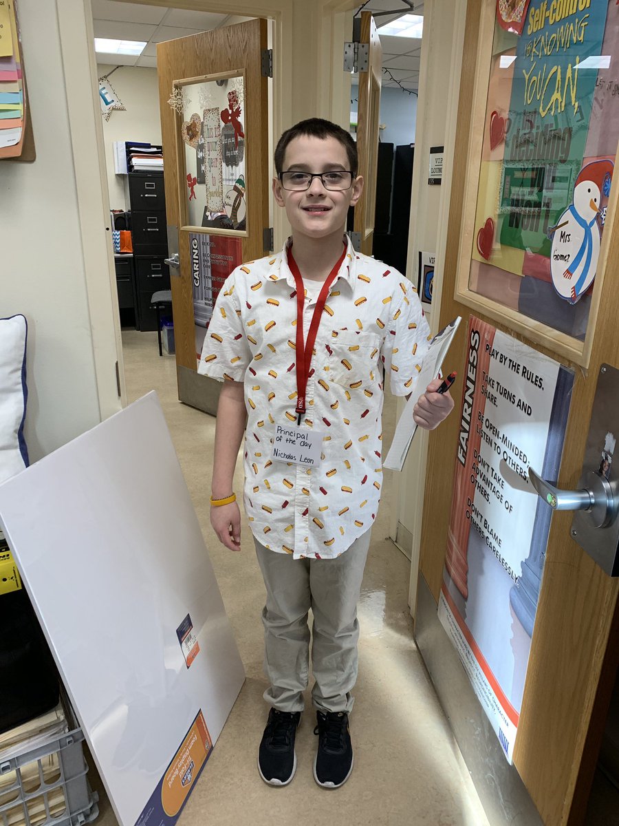 The Principal for the Day making the rounds at PAMES. It was nice of him to ask if we needed anything.