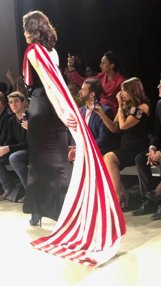 AnnieBrat's tweet image. Look who popped in unannounced to the AMERICAN-themed ⁦@ZANGTOI⁩ show ⁦@nyfw⁩ last night⁦⁦@DonaldJTrumpJr⁩ ⁦@kimguilfoyle⁩ #nyfw #springstudios