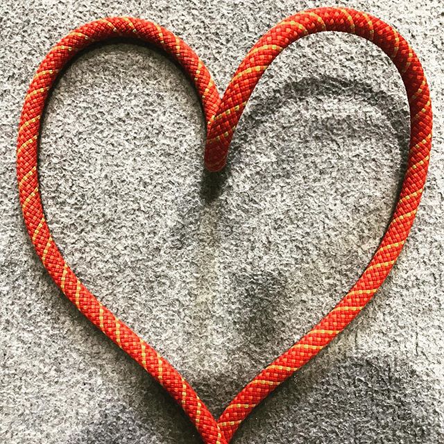 True love. Happy #ValentinesDay from #SterlingRope! #climb #rockclimbing #loveyourrope