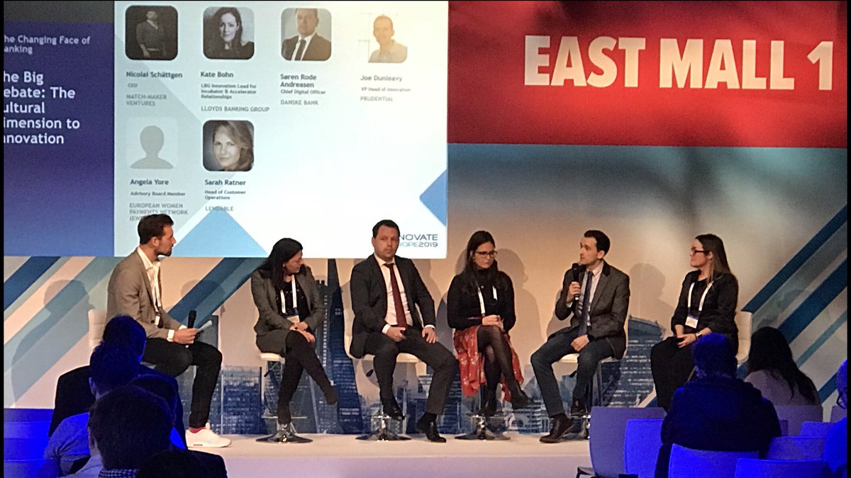 Pramerica_Ire's tweet photo. @JosephDunleavy speaking during today's panel discussion - The Big Debate: The Cultural Dimension To Innovation at @Finovate Europe 2019 in London. https://t.co/RJcczmSYW0