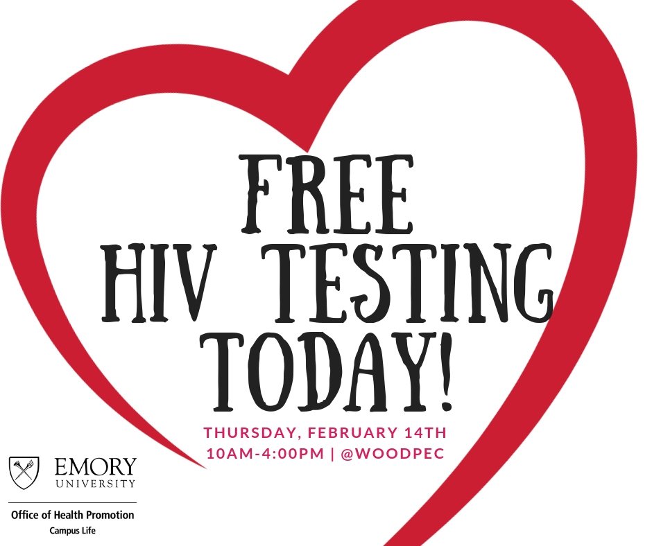 BeWellExcel's tweet image. Looking for Valentine&apos;s Day plans? Join OHP at the WOODPEC today for FREE HIV testing! #safersexemory #bewellexcel