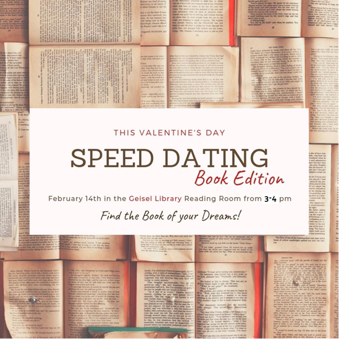 GeiselLib's tweet photo. #HappyValentinesDay! Come by this afternoon from 3-4 for a book edition of speed dating (chocolate included), hosted by RAs Felicia &amp; Rowan. You'll also have a chance to browse &amp; find your #BlindDateWithABook before this season of love is over. Every day is a good day for a book! https://t.co/fb6BVgrDht