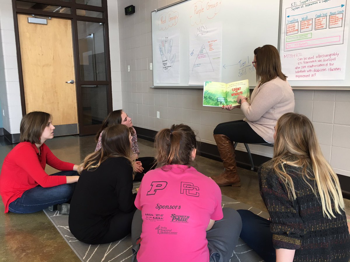 CentralCollEd's tweet image. Practicing our read aloud skills and language-based activities prior to sharing our books with preschoolers next week.