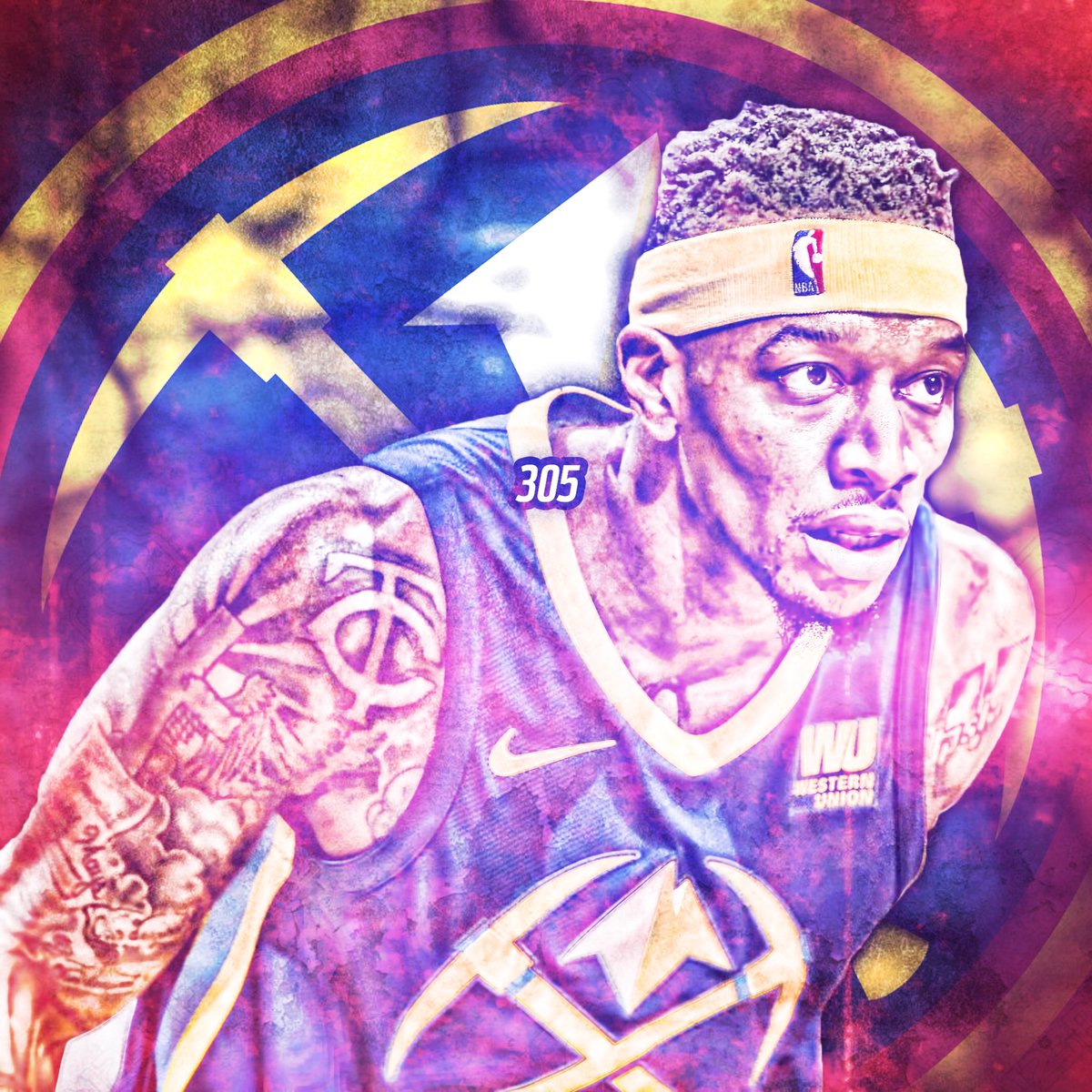 posterizing305's tweet image. Torrey Craig Edit #DenverNuggets #NBA