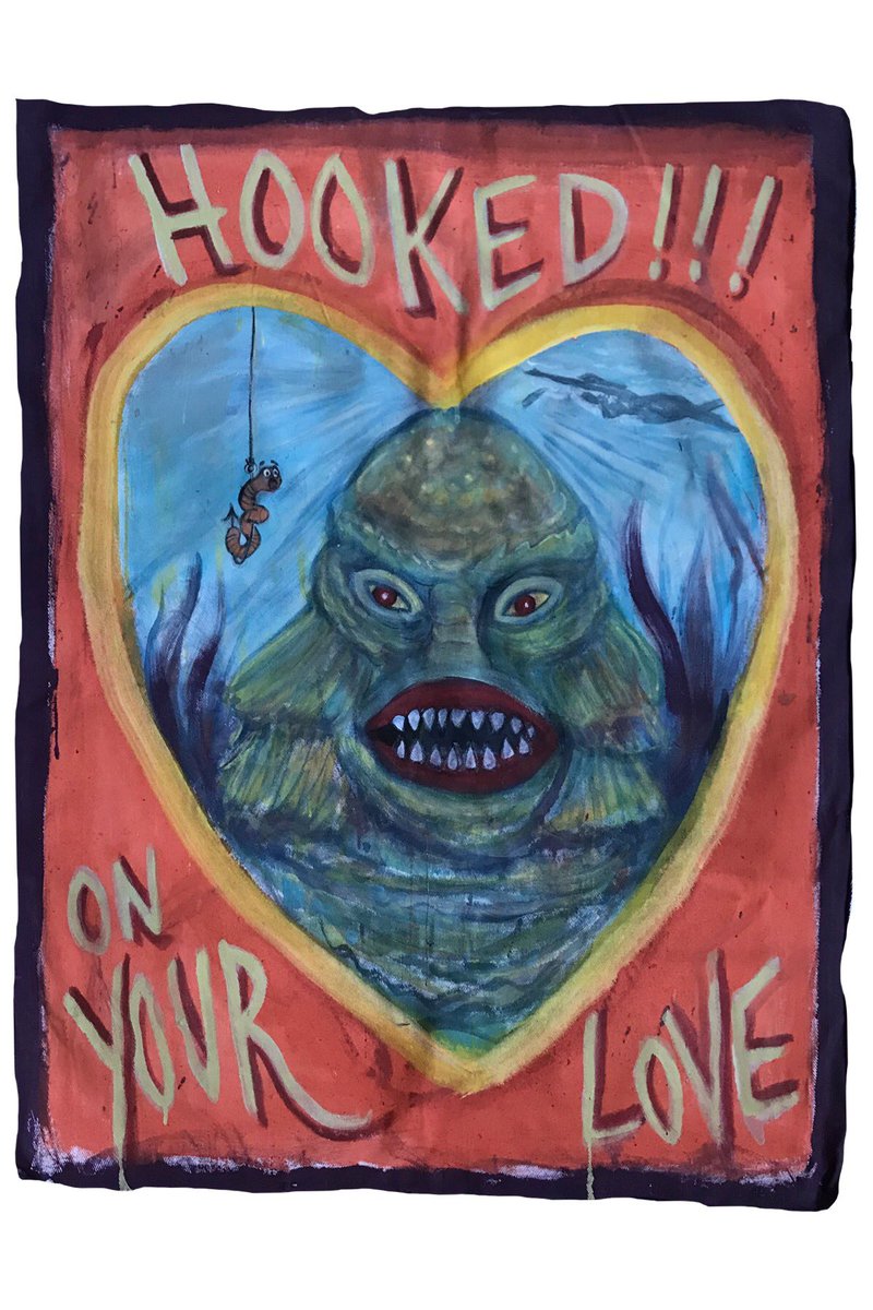 beatnikbobs's tweet photo. Happy Valentines Day! We’re hooked!!! On your love ;) Check this #painting out in our current exhibition Monster Pulp Art by Paul Webb @citymuseum #beatnikbobs #citymuseum #museum #pulpart #valentines #monsters #art #artwork #creaturefromtheblacklagoon #queerdesigns #crankyyellow https://t.co/Z1aqsPB017