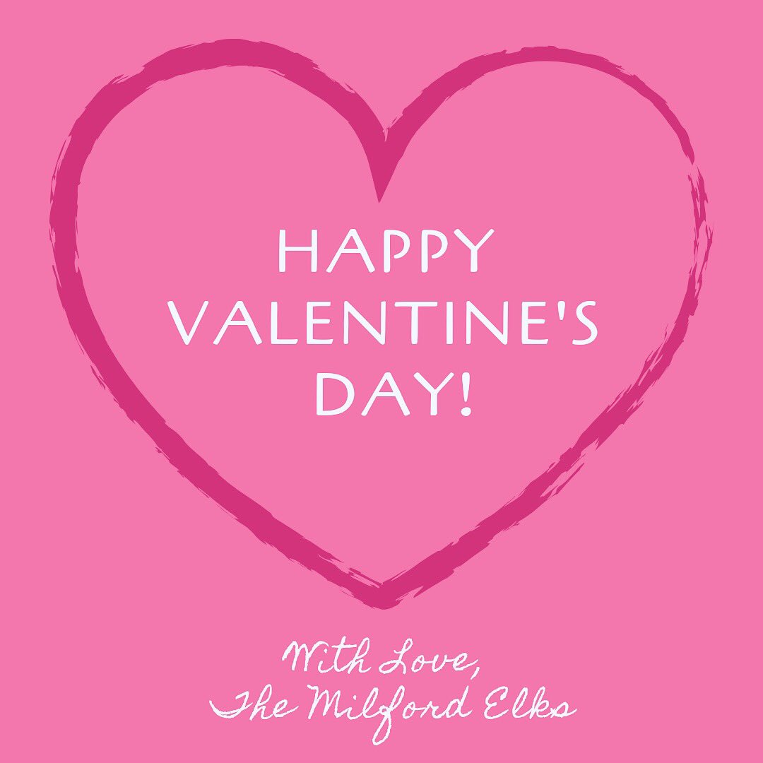Wishing everyone a Happy Valentine’s Day! May your day be filled with everything you love!
•
•
•
#spreadlove #loveoneanother #elkscareelksshare #elkscare #elksshare #elkslodge #cityofcompassion #milfordct #smallcity #bigheart #love #valentinesday