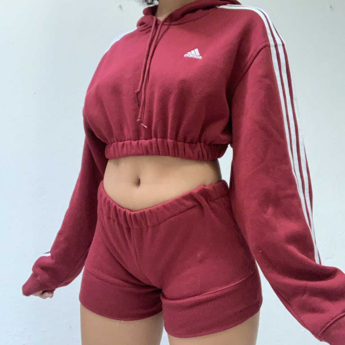 adidas shorts and hoodie set