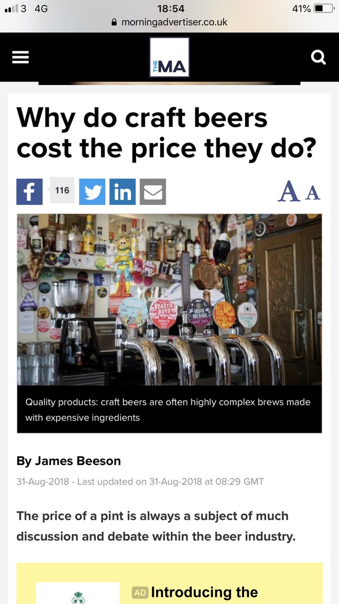 Our beer range includes some high end craft beers which are always getting compared (price wise) to basic draught beers - what do you think?