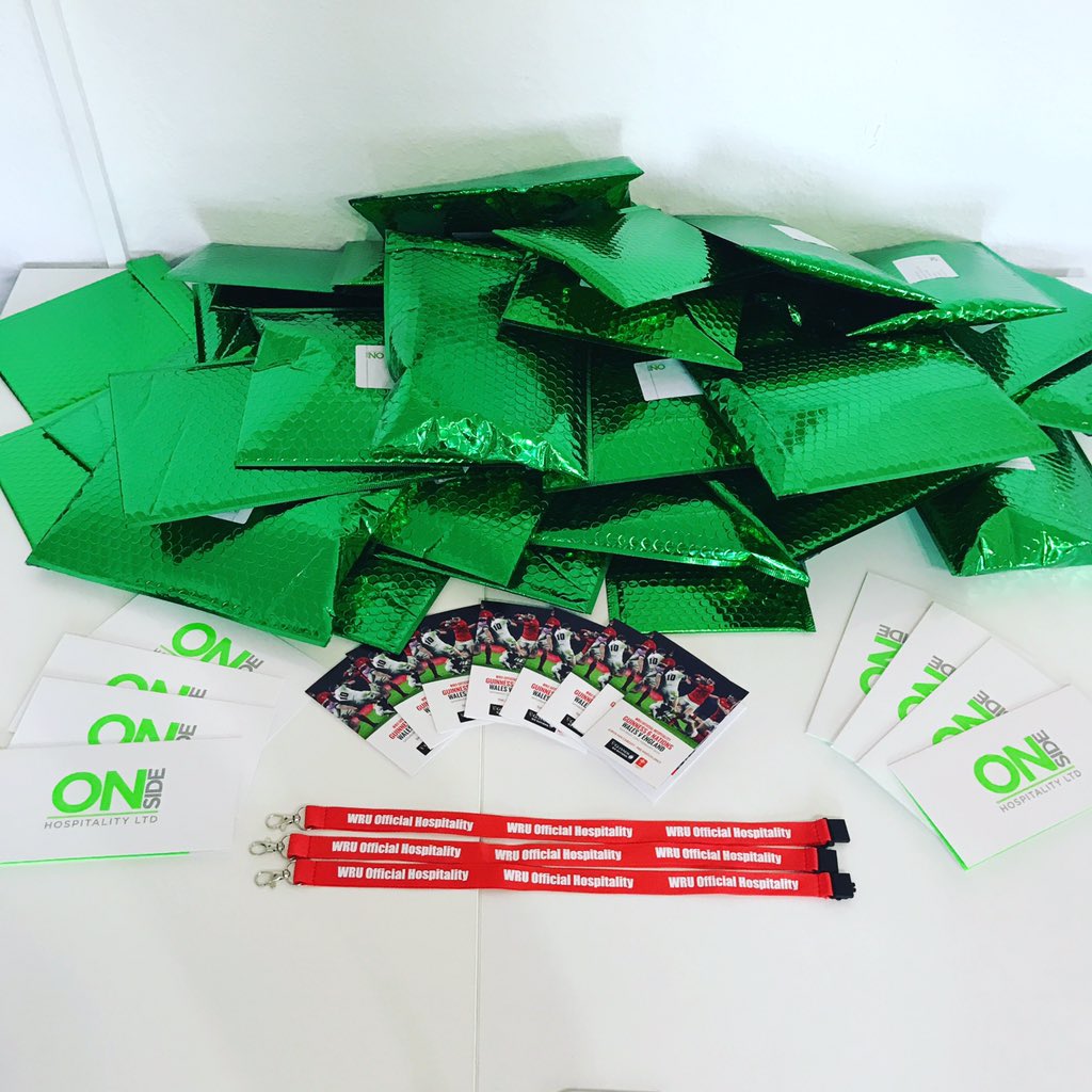 Wales v England hospitality packages ready to be sent to our fabulous guests! 🏉🏉🏉

Limited spaces still available for some games, contact us now to find out more...

TEL:0203 034 1737 

#thesixnations #6nationsrugby2019 #walesvengland #onsidehospitality #sportshospitality
