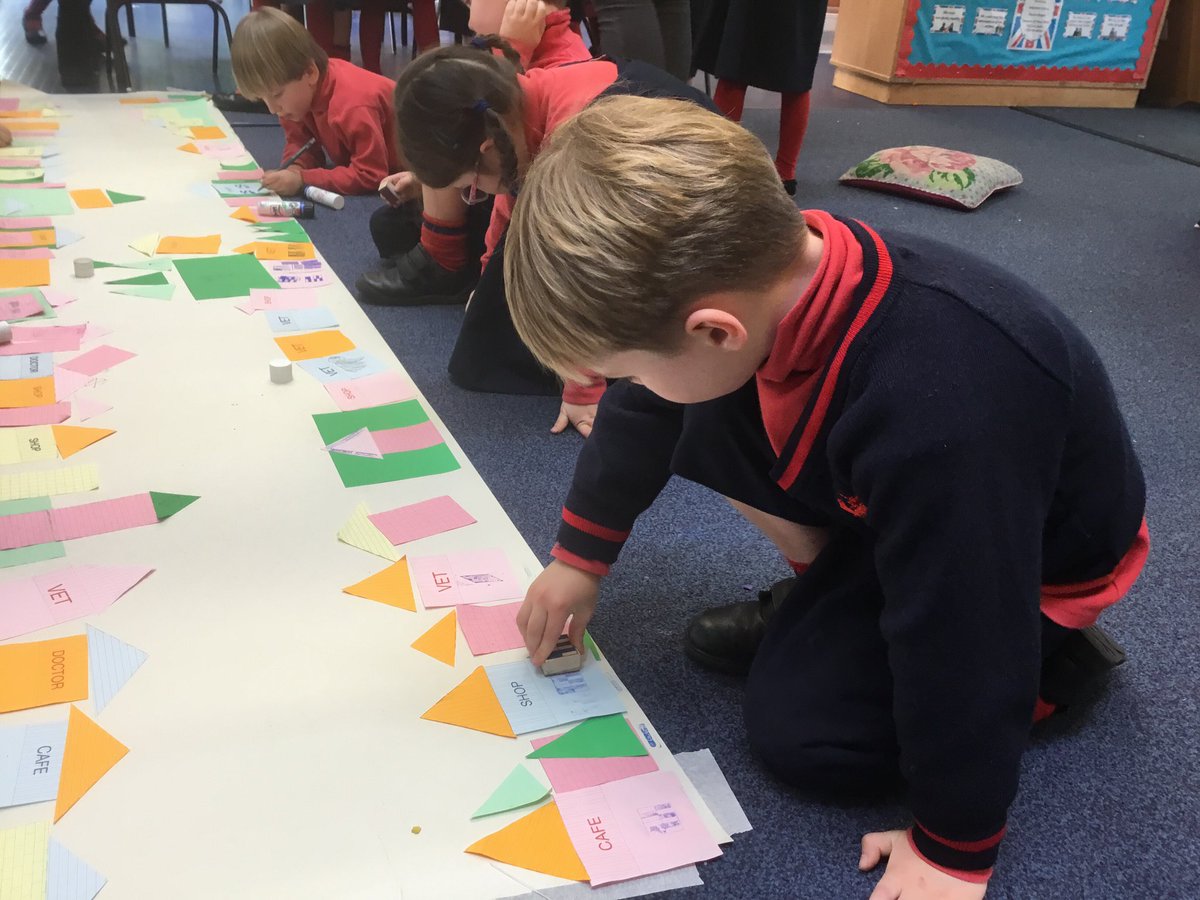 Reception had a fascinating workshop about architecture and then collaborated to build their own street #The8Cs