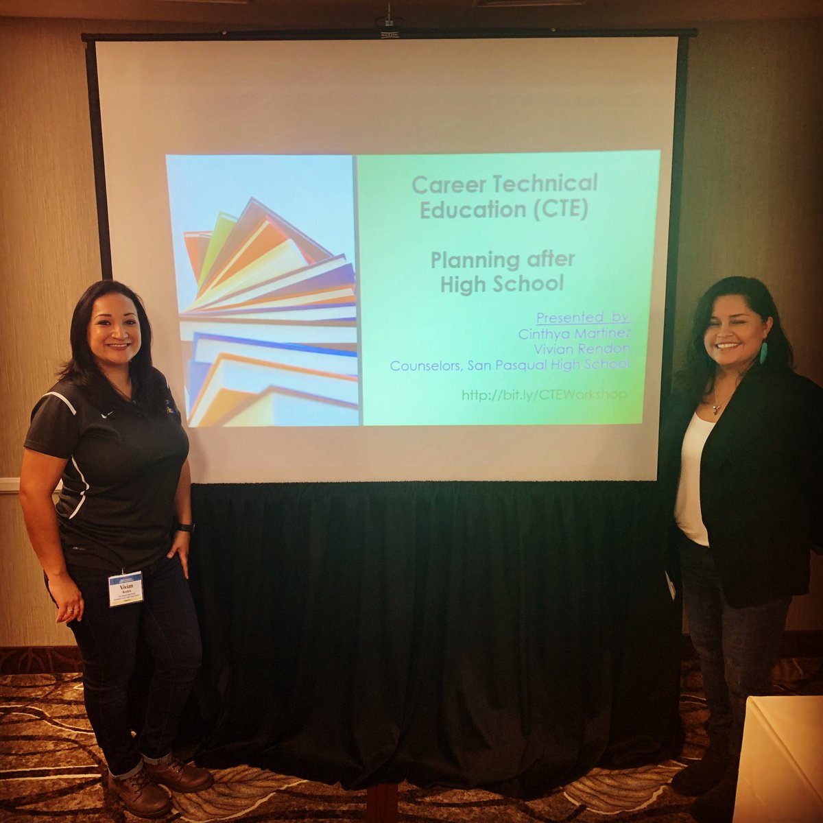 Mrs. Rendon and Ms. Martinez representing @SanPasqualHS and @EUHSD at the @SanDiegoCOE School Counselor Leadership Conference! #sdcounselors