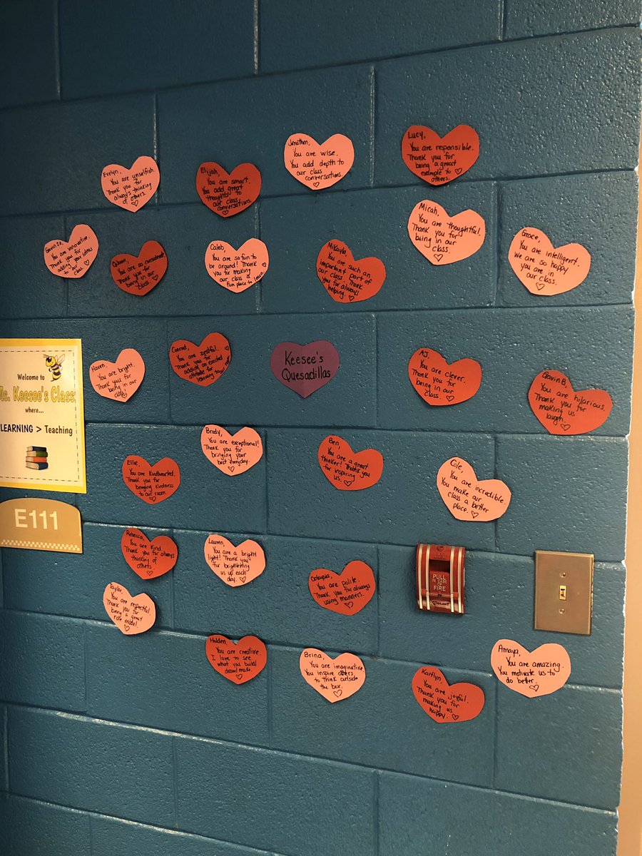 My idea of #conversationhearts❤️ I didn’t give my kids candy today, but I gave them loving, encouraging words telling them how important they are to our class💗 #valentinesday @TEAMFMES