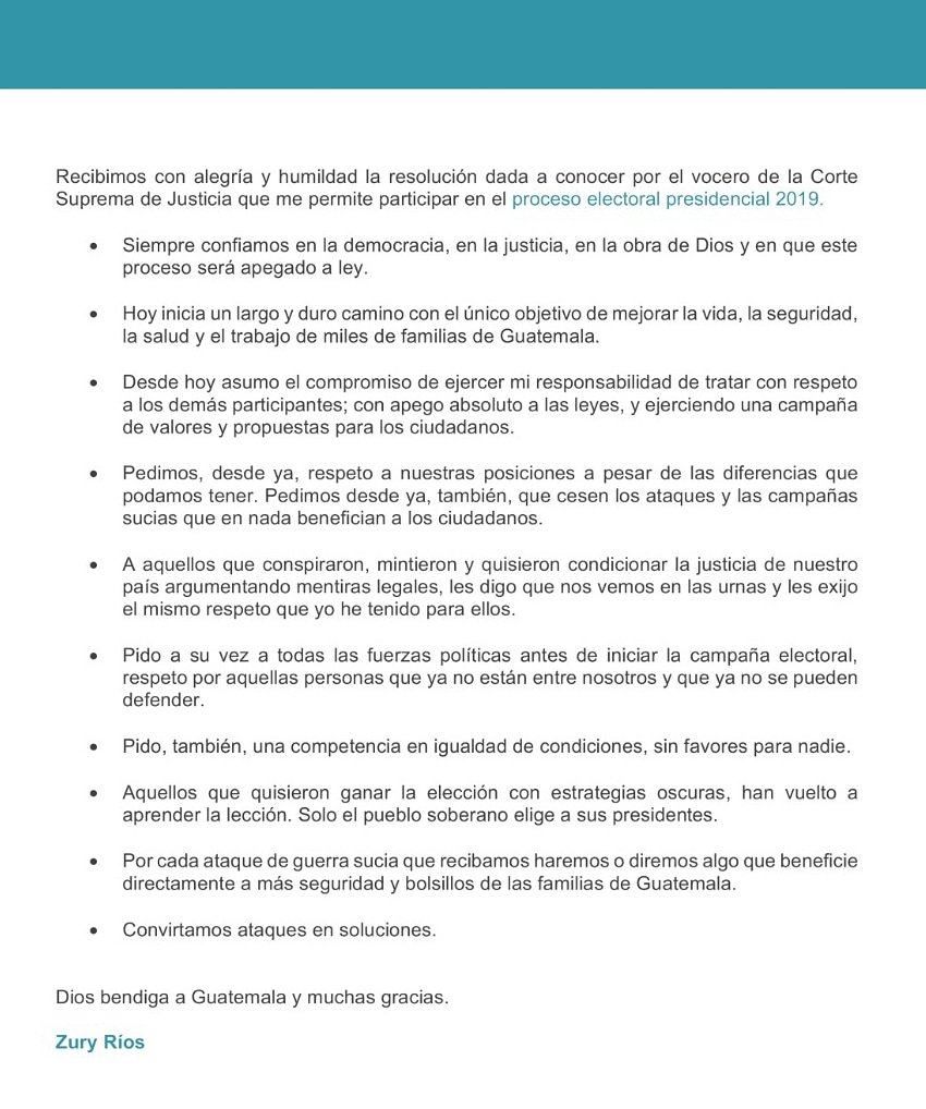 Contentos por la inscripción, queremos dejar algunas cosas claras. 
#NosVemosEnLasUrnas