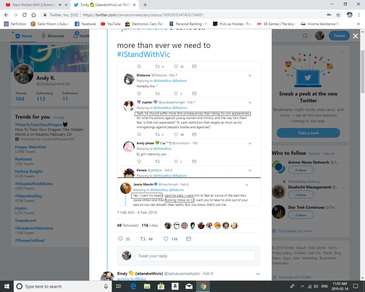 ZeldaGamer4Life's tweet photo. I find it hypocritical @FUNimation would fire @vicmignogna without proof but allow @marchimark to encourage her followers to harrass Vic not to mention she threatened him on here herself... #IStandWithVic #KickJamieMarchi #kickmonicarial #NoDoubleStandards https://t.co/lumqW2cPt9