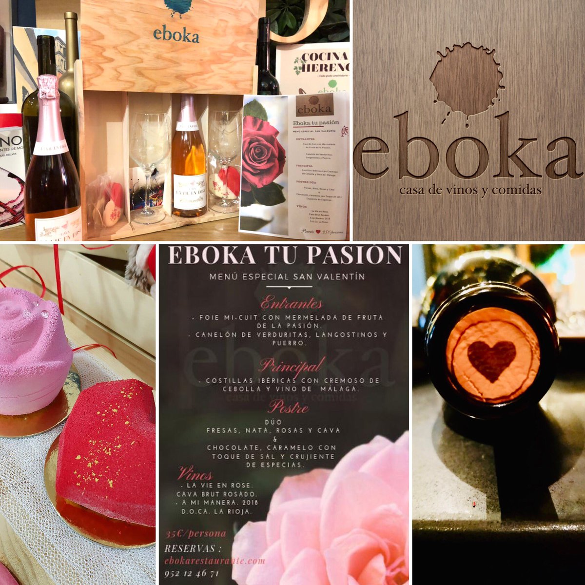 EBOKA, tu pasión 🍷❤️ #Amimanera #FelizSanValentín #EBOKAtuamor #postresqueEbokan #winelovers
