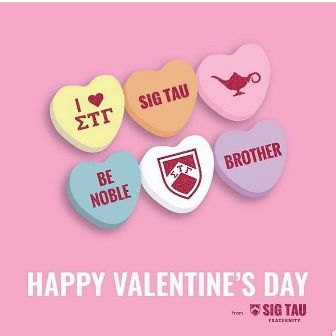 SigTauLUB's tweet photo. Happy Valentines to you all, remember that you are loved and cared for ! https://t.co/u2c4nGGl1u
