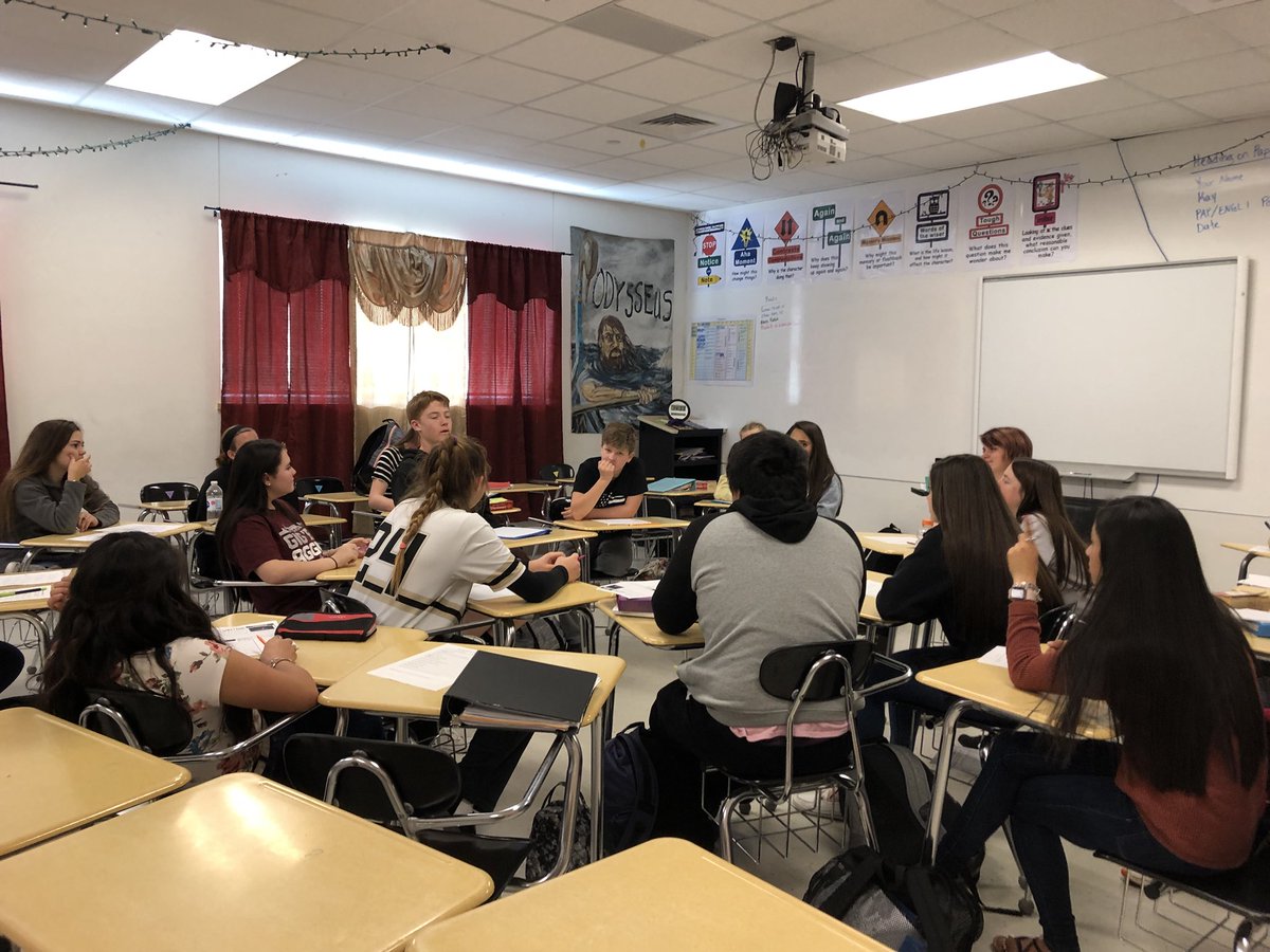Ms. Kay's Pre-AP students discussing Romeo and Juliet through a Socratic seminar. 
#GISDmakeanimpact #GoBuffs