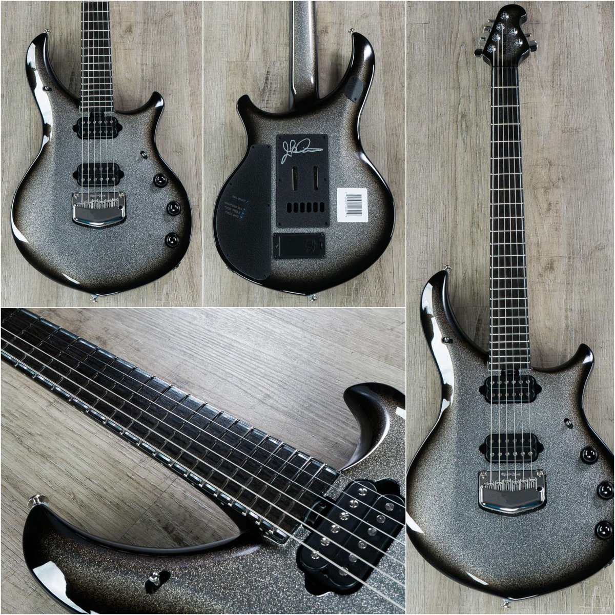 musicstorelive's tweet photo. Ernie Ball Music Man BFR Majesty Guitar, Charred Silver Sparkle, Autographed by John Petrucci | @music_man | https://t.co/dCGajugvwA | #SeeHearExp #MusicStoreLive #MSL #MusicMan #guitar #electricguitar #guitarplayer #music #rock #rocknroll #musician #toolsfortone #knowyourtone https://t.co/CmmGf1VHjw