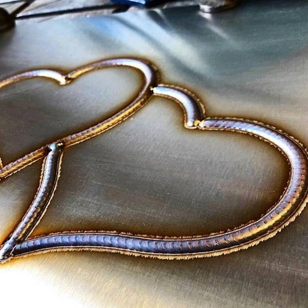 When we're together, sparks fly! Happy Valentine's Day! 💘💌 #welding #weldingart #weldernation