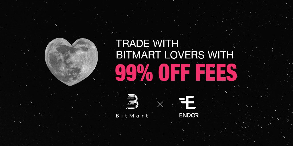 BitMartExchange's tweet photo. ๐ Congrats to @EndorProtocol (EDR) for being one of our BitMart Lovers!
โค๏ธ Come and trade #EDR/BTC and EDR/ETH with 99% off trading fees! It's time-limited from 2/13 10 PM to 2/20 10 PM EST.
๐ย Trade Now: https://t.co/8Rcb7TjWib
#BitMartValentine #BitMartLove https://t.co/6MCiLffL7u