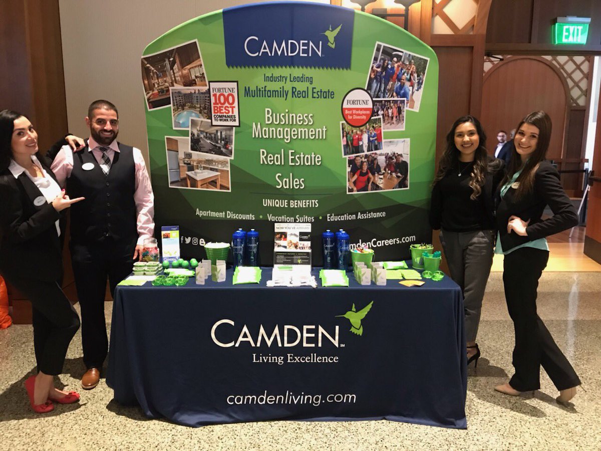 irisksanchez's tweet photo. Our CA superstars recruiting at San Diego State! #CultureFirst #12BestPlacestowork2019Fortune ⁦@CamdenLiving⁩ https://t.co/8RErGlNZQV