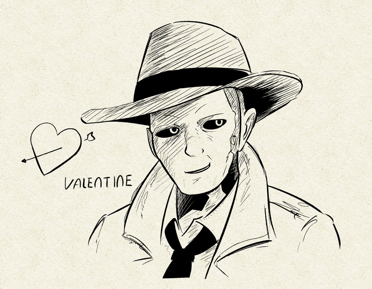 バレンタインなので ニック バレンタインを描きました 描いてたらバレンタイン終わ ロッカクの漫画