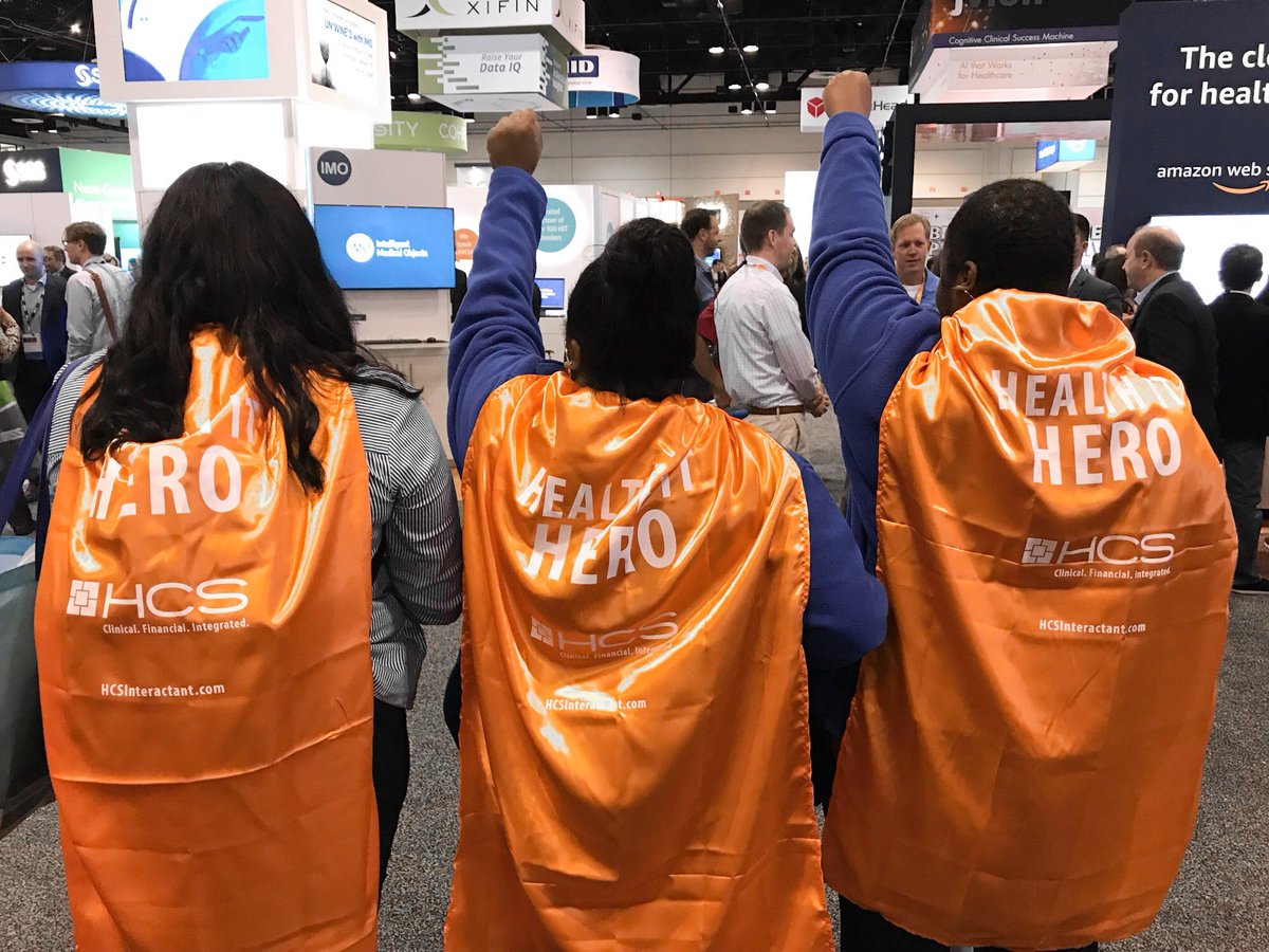 HCSInteractant's tweet image. #HealthIT Heroes unite!

Get your cape at #HIMSS19 booth 4953!