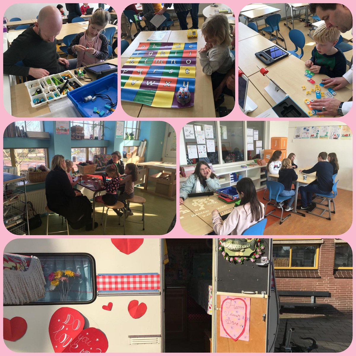 Rekenspelletjes, techniek, valentijn, muziek en veel gezelligheid vandaag tijdens de beleefmiddag.