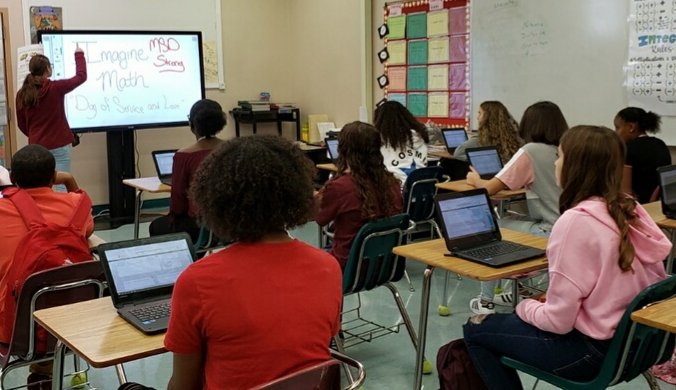 Sawgrass Springs MS Math students &amp; Imagine Math: Do Math, Pay it Forward initiative to benefit MSD Robotics Club <a href="/ImagineLearning/">Imagine Learning</a> @SSMSGators <a href="/BCCTM1/">Broward Math Council</a> <a href="/BrowardMath/">BCPS Secondary Math Department</a>