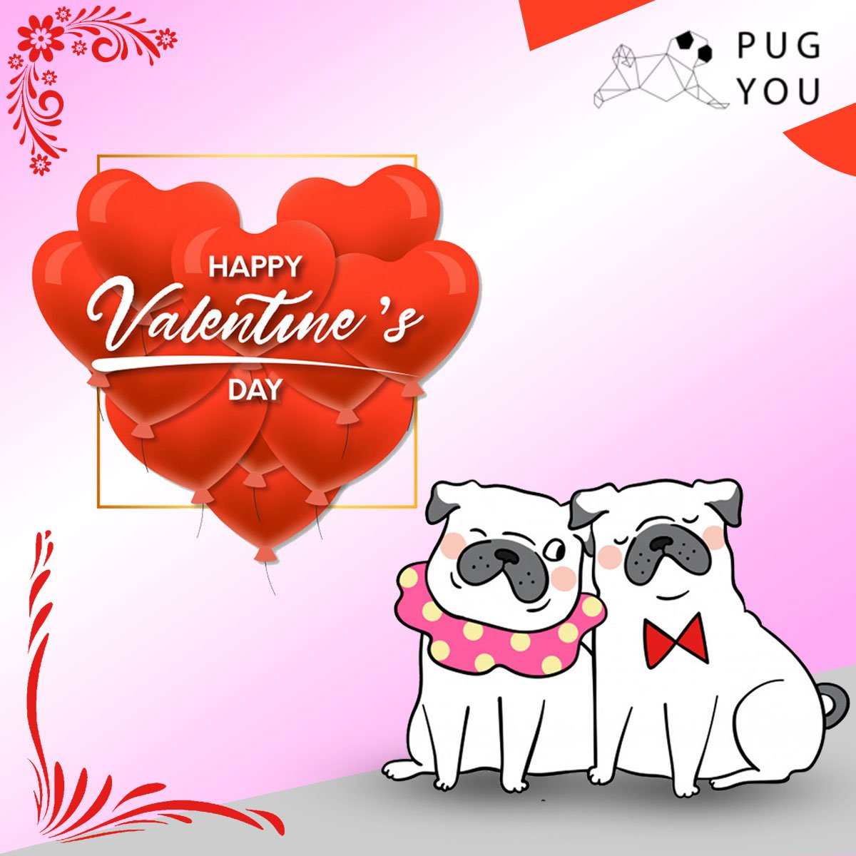 PugYouStore's tweet photo. It’s the day of Love &amp; Affection ... 😍💞💖💝
It’s an extraordinary moment for recalling the lasting power of a true Love…!❤😘
Let your love spread over every heart and fill them with so much affection.
Wish you a very #HappyValentinesDay..!
#ValentinesDay #pug #puglove https://t.co/uaO8gxDYyd