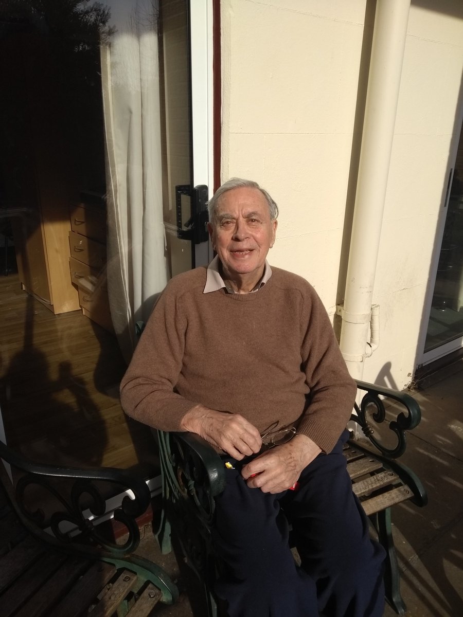 josiebelasco1's tweet photo. Went to see my dad who has dementia at a respite home , tomorrow taking him back to Grandma - he was happy sunning himself out in the patio #nearly90 #dementia #sunworshipper https://t.co/U0751uNJOS