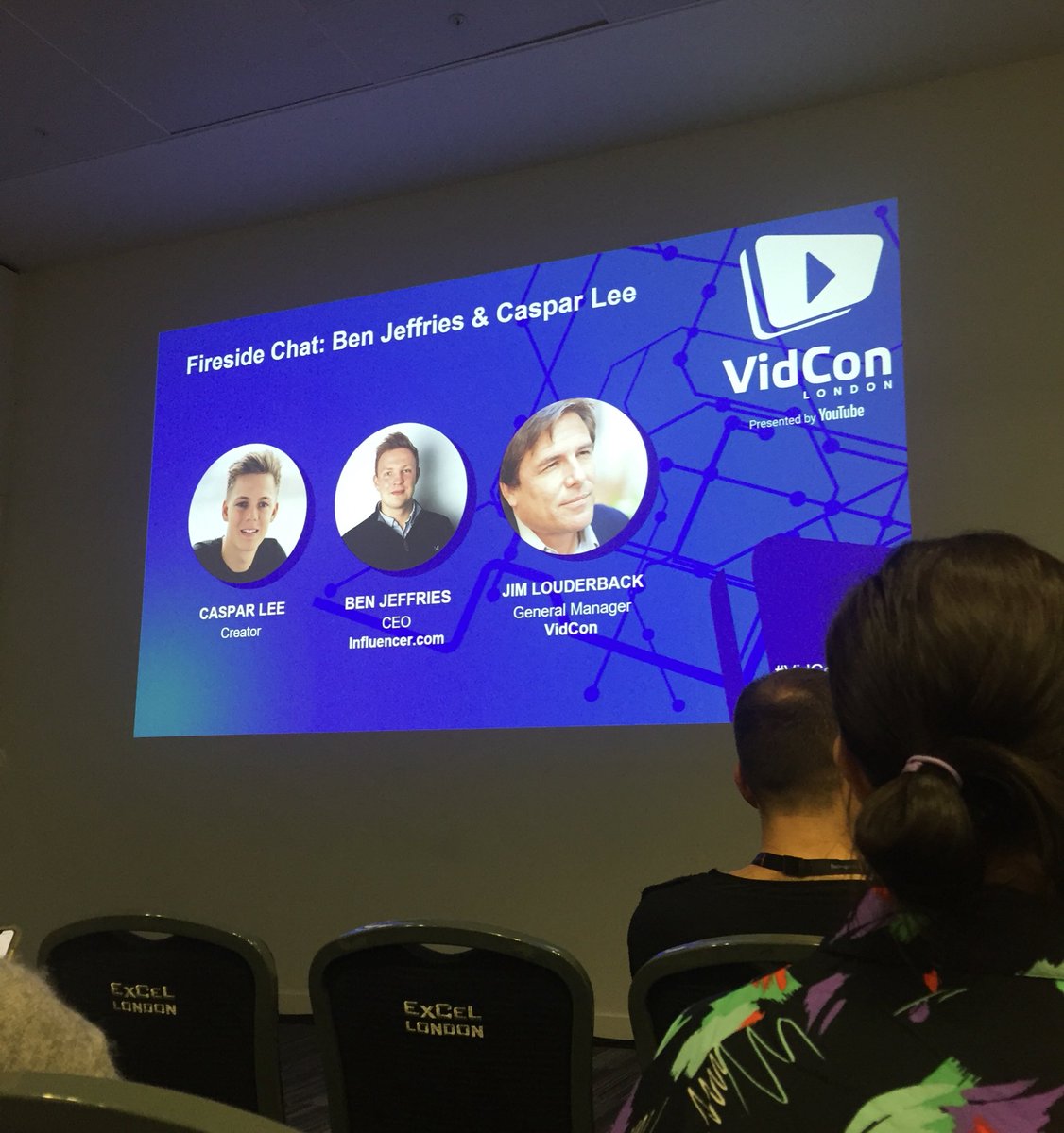 SammmmmyM's tweet photo. Last panel at #VidConLDN with @Caspar_Lee, @benjeffriess and @jlouderb! A great day! https://t.co/oHk3UBnvLZ