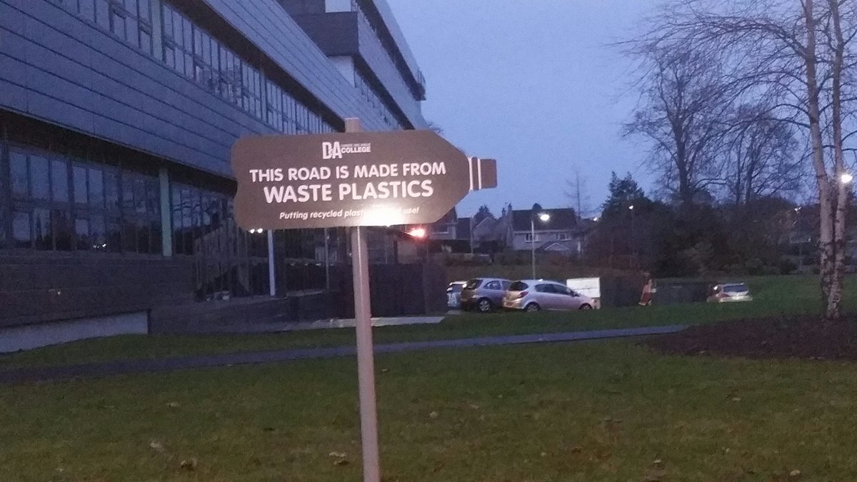 Did You Know (Day3) - @dundee_angus have recently installed  a ‘plastic’ road, car park and walkways.  Putting recycled plastic to good use! @billygrace1966 @Deposit_return @SivesSurfacing #nosingleuseplastic #STOPThePlasticTide #morethanjustacollege #dag2g