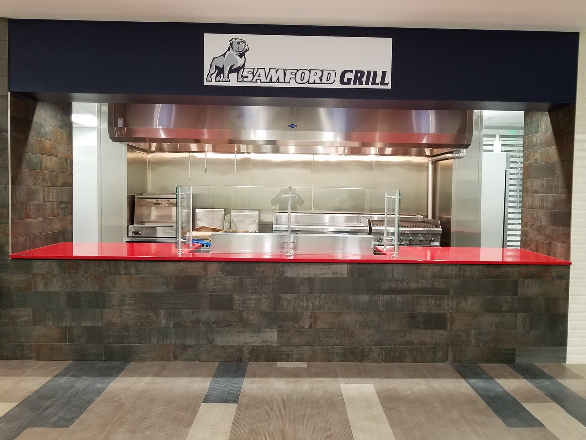 SamfordOps's tweet image. Are you ready for some new food options in the UC? The rest of the food court is opening next week! Sneak peak! #SUCampusMasterPlan