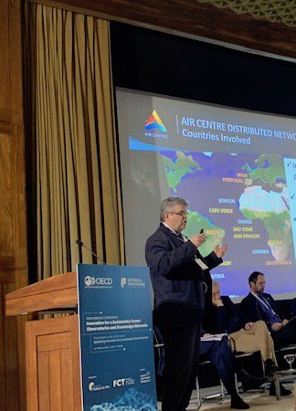 AIR Centre's CEO Joaquín Brito at the @OECD International Conference Part II on “Knowledge #networks and #ocean #observatories: fostering #research for #sustainable #seas and ocean”. @IPMA  @NORCEresearch @Meeresforschung @PLOCAN @SznDohrn