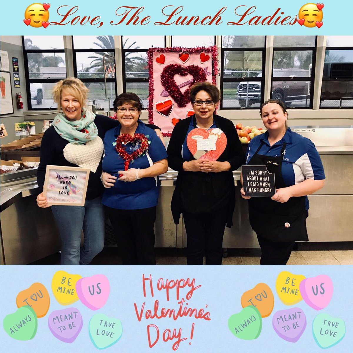 FUSDFoodService's tweet photo. Happy Valentine's day from Fontana Middle café! https://t.co/G3UtO7z2ZP