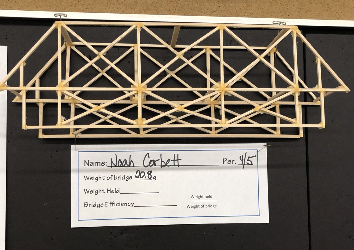 1st bridge completed in the 2019 season!!!  Way to go Noah!
@OBSupCittadino <a href="/Dr_ScottCascone/">Dr. J. Scott Cascone</a> <a href="/FazioSally/">Mrs. Fazio 💜</a> #obhs