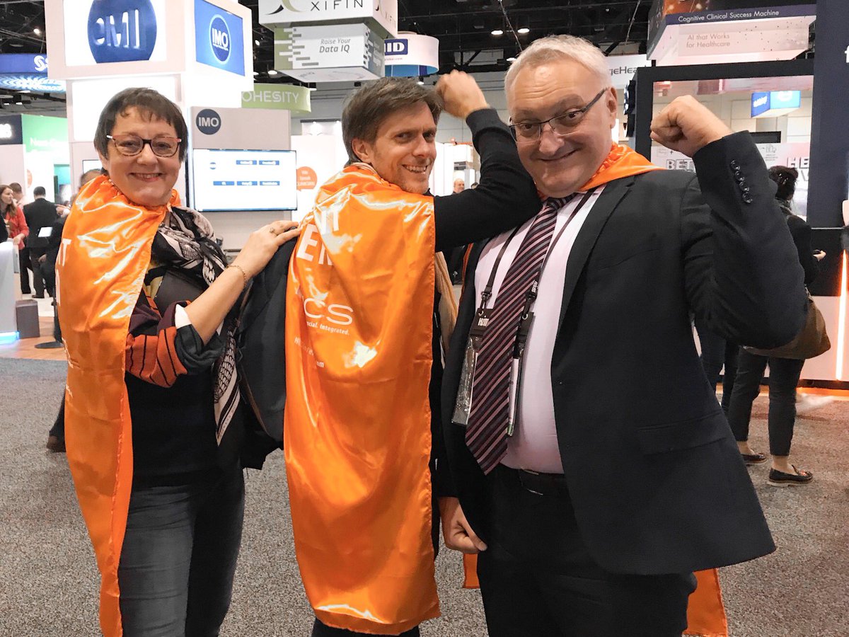 HCSInteractant's tweet image. Some #HIMSS19 #ChampionsOfHealth showing off their strength &amp;amp; commitment to #HealthIT!