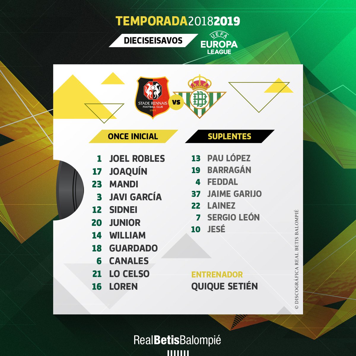 ¡Quiero vivir la vida amándote! 😍🙌🇪🇺

#DíaDeBetis #EuroBetis