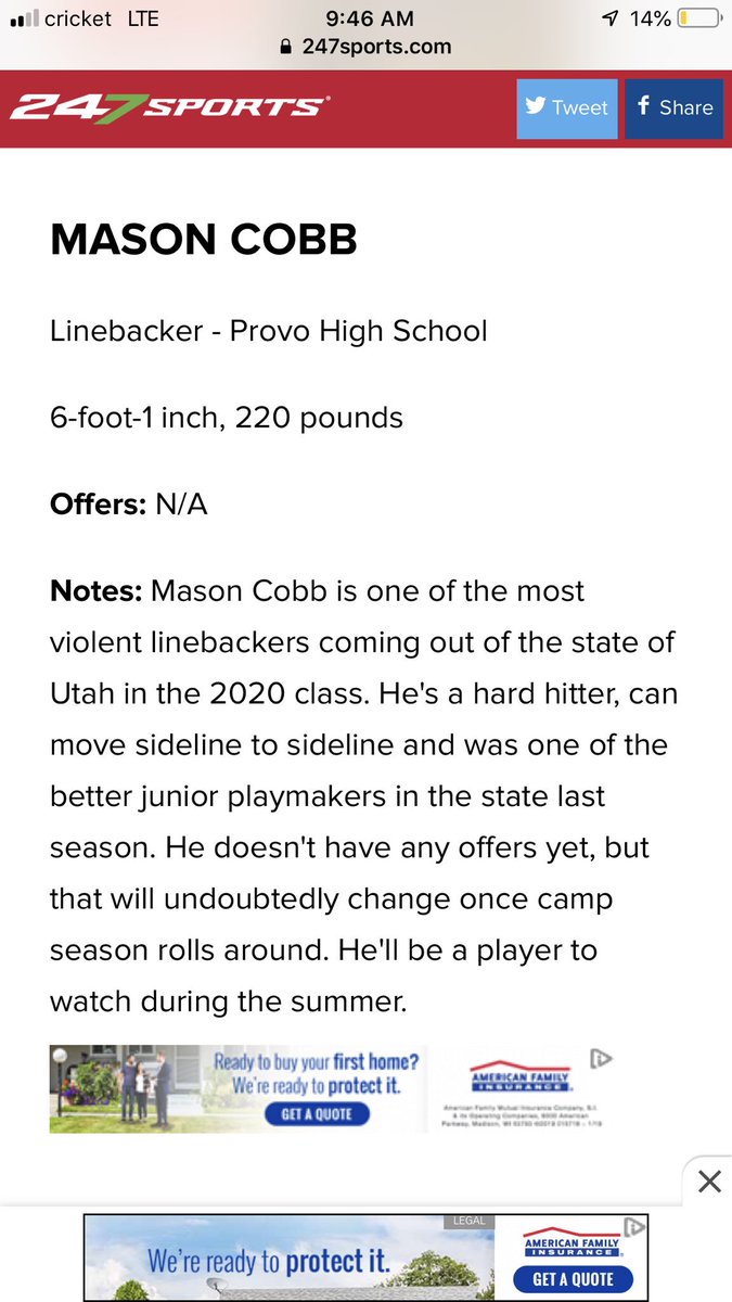 Cobb8Mason's tweet photo. @247Sports 🙏🏽🙏🏽 https://t.co/HMhA6XBub0