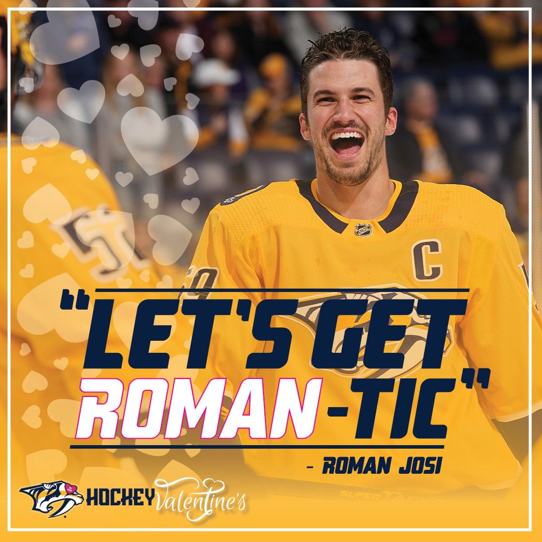 Nashville Predators on X: Happy #ValentinesDay, Smashville! 💛 Tag your  Valentine 👇 #Preds t.coJ6eK2d5QYy  X