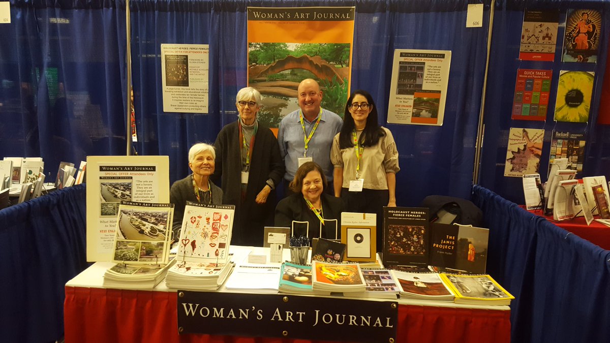 OCP_Inc's tweet photo. Woman's Art Journal editorial team at CAA 2019 booth 606 Come and meet the editors #CAA2019 https://t.co/IEhWkKhHA0