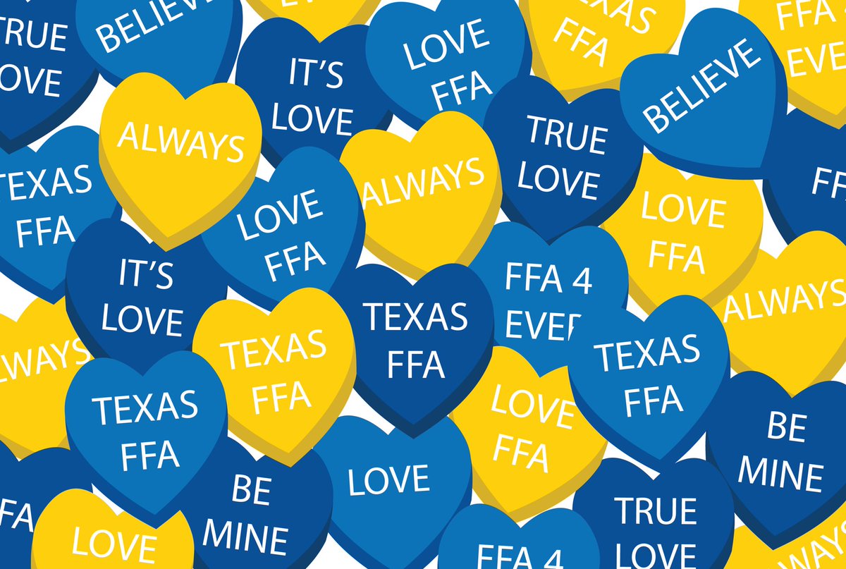 TexasFFA's tweet photo. Roses are red. 
Our jackets are blue. 
We believe in the future of agriculture. 
How about you?
💙💛💙💛
#TexasFFA
#ValentinesDay2019 https://t.co/hYR2x5zLim