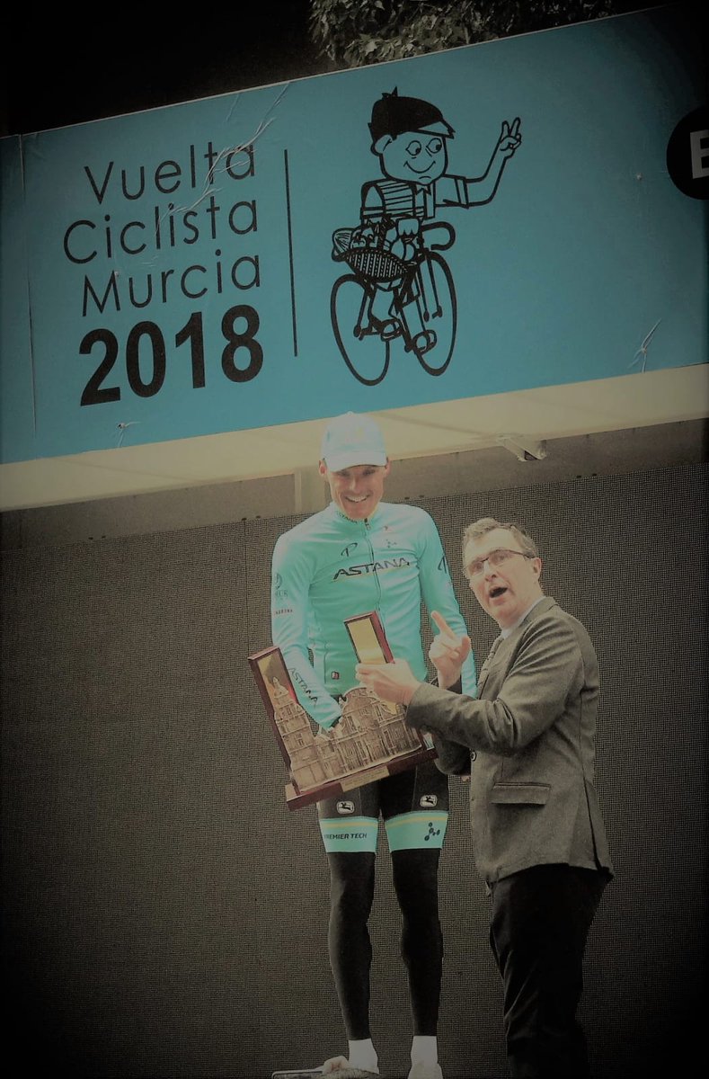 Nuestro campeón <a href="/LLEONSANCHEZ/">Luis Leon Sanchez</a> en lo más alto del podio de @VueltaMurcia 2018