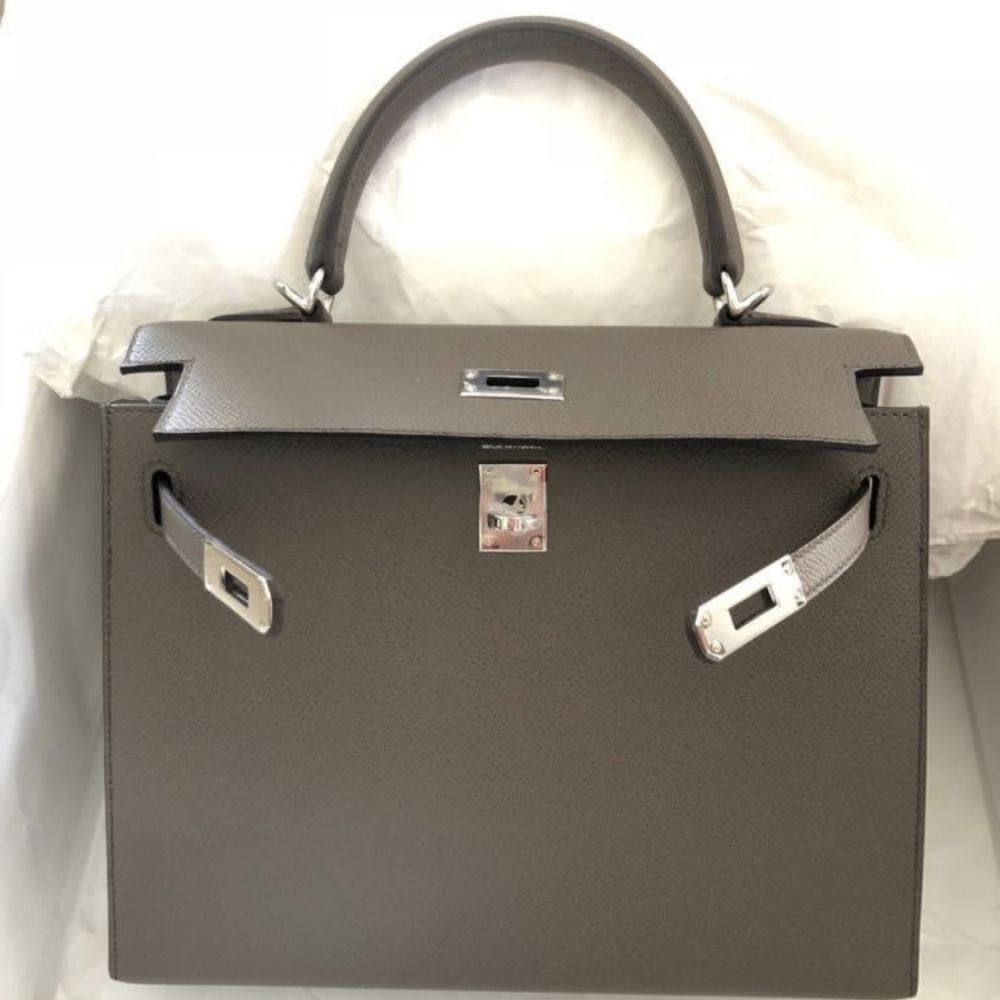 hermes kelly gris etain