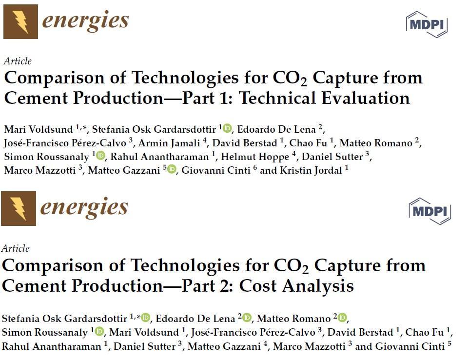 Our CEMCAP papers on "Comparison of Technologies for CO2 capture from Cement Production" are now published in MDPI Energies! 🏗️
Part 1 - Technical evaluation: mdpi.com/1996-1073/12/3…
Part 2 - Cost analysis: mdpi.com/1996-1073/12/3…