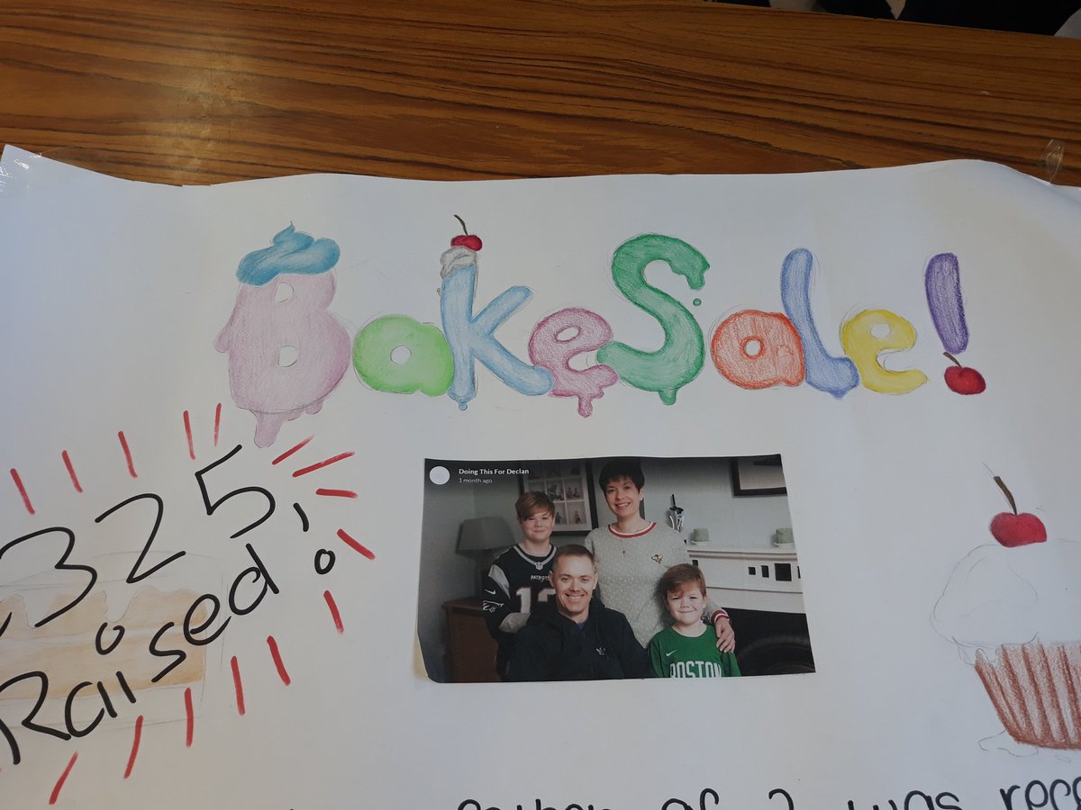 TY students preparing for a Cake Sale🍰 in aid of Declan Naughton. €325 raised for an excellent cause. Well done girls.  Very proud of all of you 👏👏